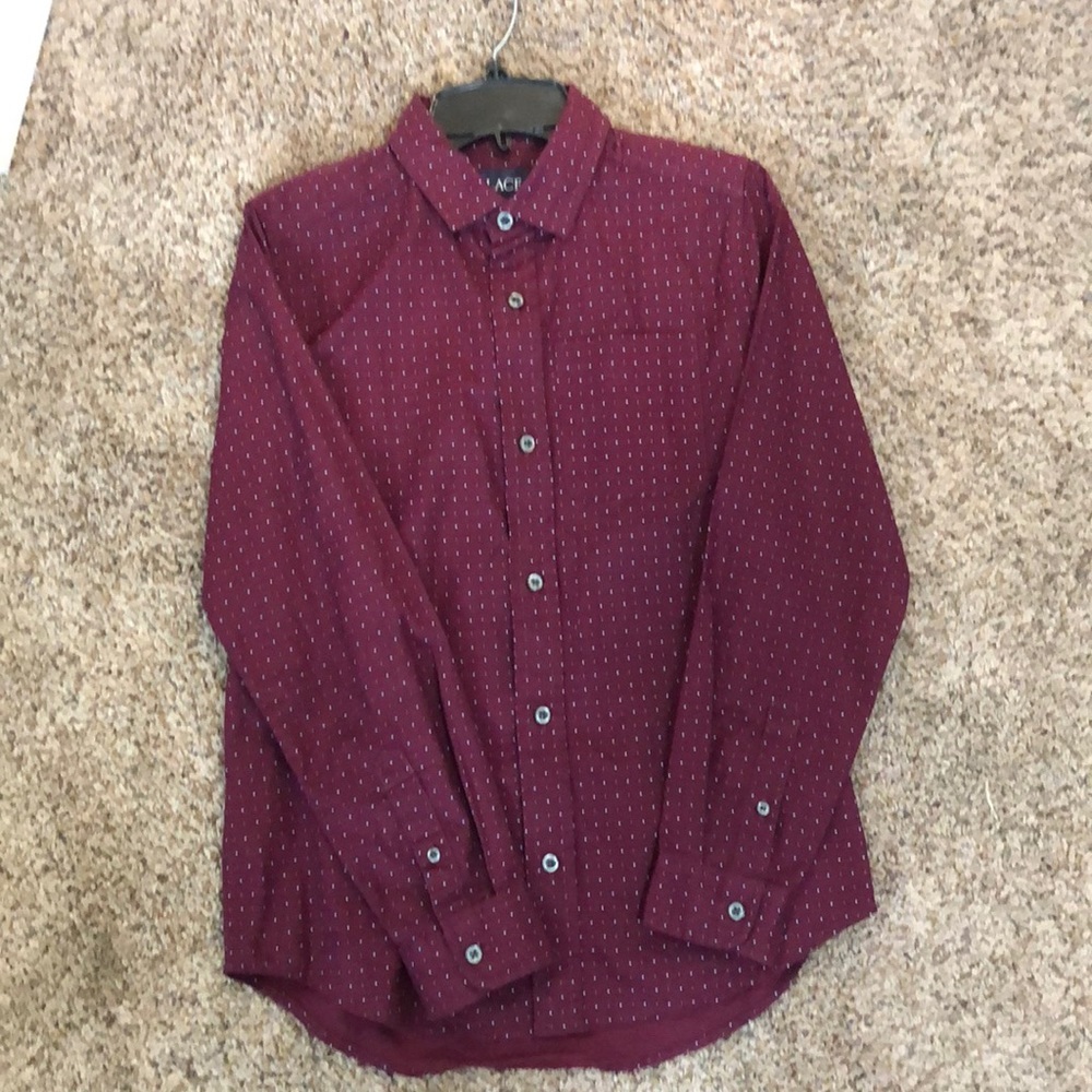Burgundy dress shirt, size L